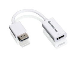 iogear DisplayPort - HD HDMI Type A (Standard) White
