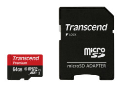 Transcend microSDXC/SDHC Class 10 UHS-I 64GB with Adapter