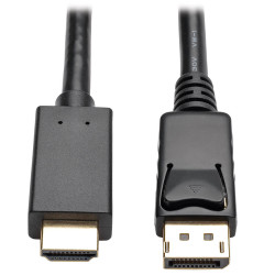 Tripp Lite P582-003-V2-ACT DisplayPort 1.2 to HDMI Active Adapter Cable (DP with Latches to HDMI M/M), 4K, 3 ft. (0.9 m)