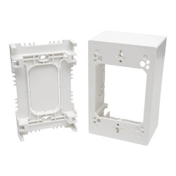 Tripp Lite N080-SMB1-WH Single-Gang Surface-Mount Back Box, White, TAA