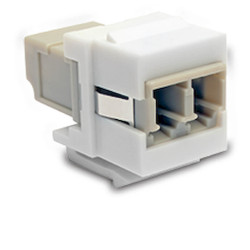 Tripp Lite N455-000-WH-KJ Duplex Multimode Fiber Coupler, Keystone Jack - LC to LC, White