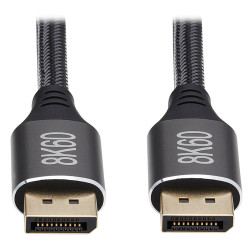 Tripp Lite P580-006-8K6 DisplayPort Cable with Latching Connectors (M/M), 8K 60 Hz, HDR, HBR3, 4:4:4, HDCP 2.2, Black, 6 ft. (1.8 m)