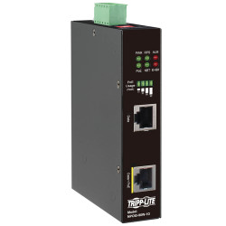 Tripp Lite NPOEI-90W-1G Industrial Gigabit Ethernet PoE injector, 90W PoE++, 802.3bt, Midspan, -40℃ to +75℃, IP30 housing, Dual 24-57VDC , DIN rail, 1 Port