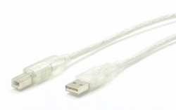 StarTech.com 3 ft Clear A to B USB 2.0 Cable - M/M