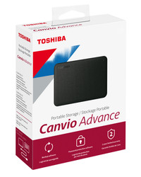 CANVIO Advance Portable External Hard Drive, USB 3.0/2.0, 4TB, Black, 2-Year Sta