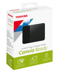 CANVIO Ready Portable External Hard Drive, USB 3.0, 2TB, Black, 1-Year Standard