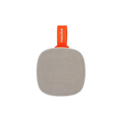901323 VisionTek SoundCube Wireless Bluetooth Speaker in Gray, IPX7 Waterproof Rating, BT 5.0, MicroSD Card Slot, 30 Foot (10 Meter) Range, TWS Pairing Technology, Built-In Microphone for Hands-Free Calling