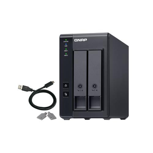 QNAP  Boîtier de disques de stockage Boîtier disque dur/SSD Noir 2.5/3.5" - TR-002