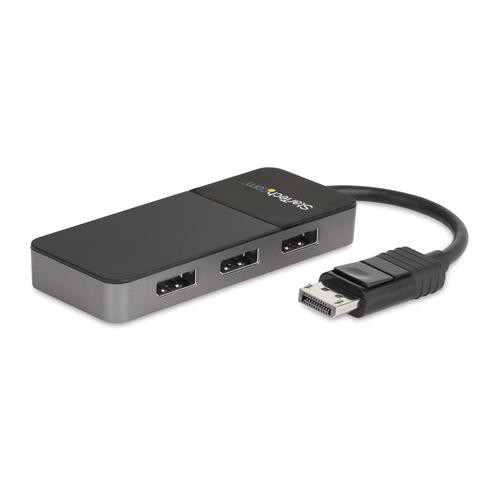 StarTech.com Répartiteur DisplayPort 1.4 à 3 ports, Adaptateur Multi-Moniteur DisplayPort vers 3x DP, Hub MST Triple pour Ordinateur 4K, Alimentation par Bus USB - Windows Uniquement - MST14DP123DP