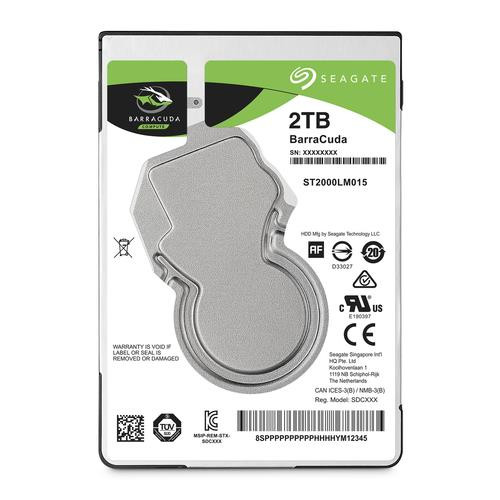 Seagate Barracuda 2.5" disque dur 2 To 5400 tr/min 128 Mo 2.5" Série ATA III - ST2000LM015