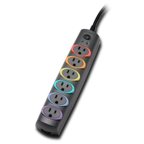 Kensington  protection surtension Multicolore 6 sortie(s) CA 2,4 m - K62144NA