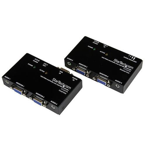 StarTech.com VGA and Audio over Cat5 Extender Émetteur et récepteur AV Noir - ST122UTPA