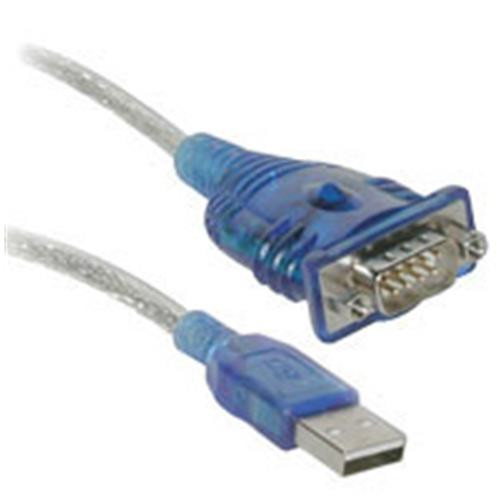 C2G Port Authority USB Serial DB9 Adapter Cable 18" câble Série Bleu 0,46 m USB Type-A DB-9 - 26886
