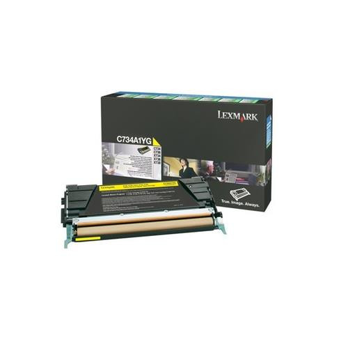 Lexmark  Cartouche de toner 1 pièce(s) Original Jaune - C734A1YG