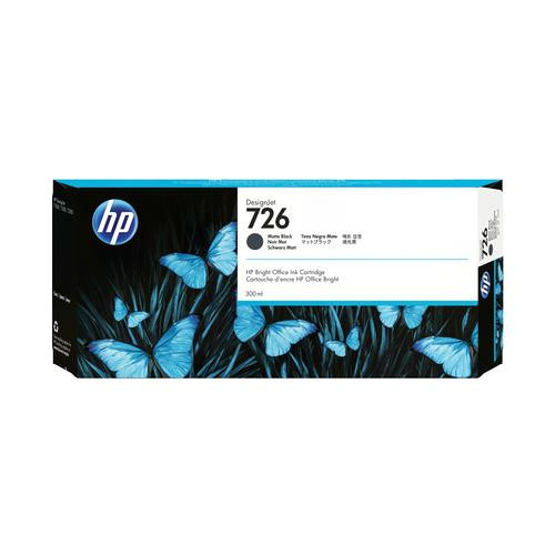HP 726 cartouche d'encre DesignJet noir mat, 300 ml - CH575A