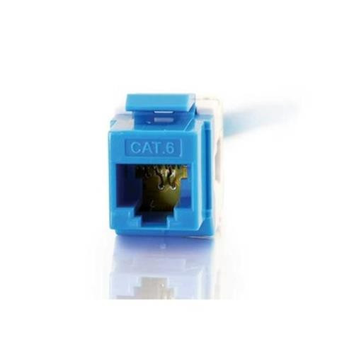 C2G Cat6 180º Keystone Jacks - Blue - 35211