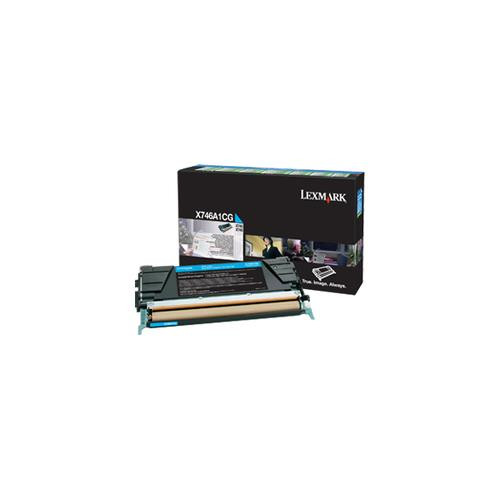 Lexmark  Cartouche de toner 1 pièce(s) Original Cyan - X746A1CG Lexmark  Cartouche de toner 1 pièce(s) Original Cyan - X746A1CG