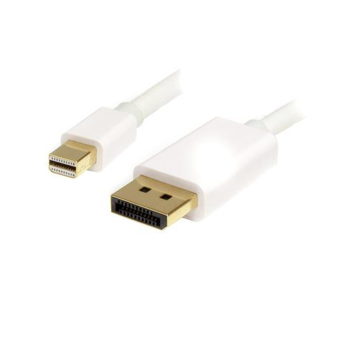 StarTech.com Câble Mini DisplayPort vers DisplayPort 1.2 de 2m - Câble adaptateur Mini DisplayPort vers DisplayPort 4K x 2K UHD - Câble Mini DP vers DP pour Moniteur - Câble de Conversion mDP vers DP - MDP2DPMM2MW