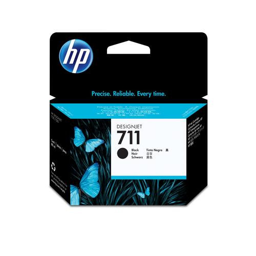 HP 711 cartouche d'encre DesignJet noir, 80 ml - CZ133A