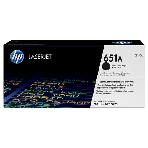 HP 651A toner LaserJet noir authentique - CE340A