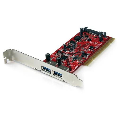 StarTech.com Carte PCI vers 2 ports USB 3.0 SuperSpeed - Alimentation SATA - PCIUSB3S22
