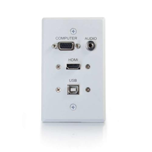 C2G  changeur de genre de câble HDMI, VGA, 3.5mm, USB Blanc - 39706