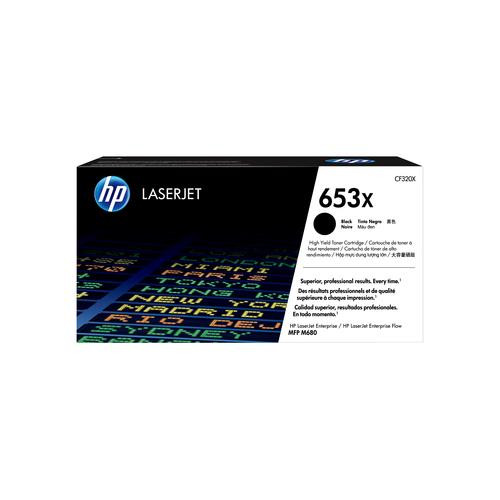 HP Cartouche de toner noir originale haut rendement LaserJet 653X - CF320X