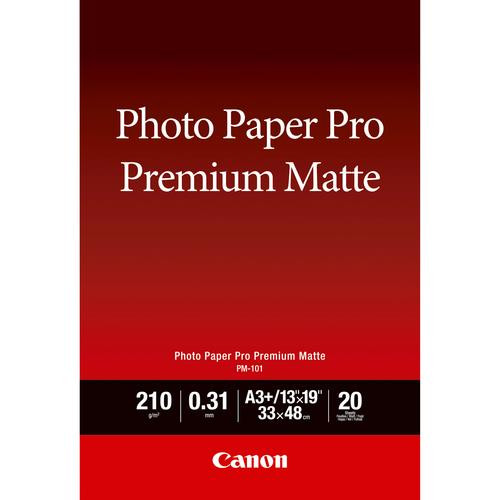 Canon Papier photo A3 Plus Premium Mat PM-101 - 20 feuilles - 8657B007