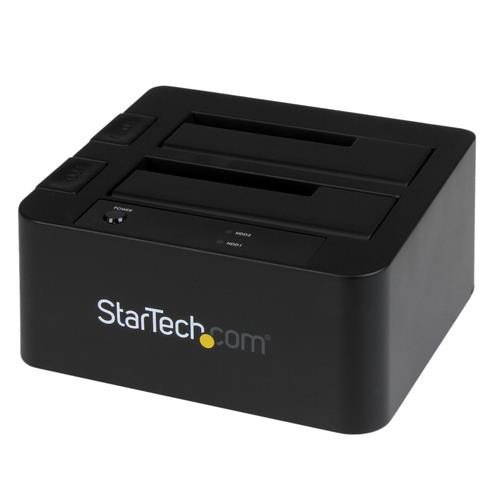StarTech.com Station d'accueil USB 3.0 / eSATA pour 2 disques durs SATA III de 2,5 / 3,5 - Dock HDD / SSD avec UASP - SDOCK2U33EB