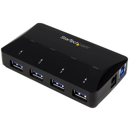 StarTech.com Hub USB 3.0 à 4 ports plus port dédié à la charge de 2,4 A - 5Gbps - ST53004U1C