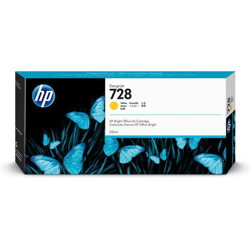 HP 728 DesignJet cartouche d'encre jaune, 300 ml - F9K15A