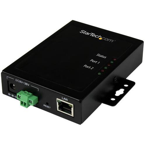 StarTech.com Serveur de périphériques à 2 ports série RS232 vers IP Ethernet - Métallique et montable - NETRS2322P