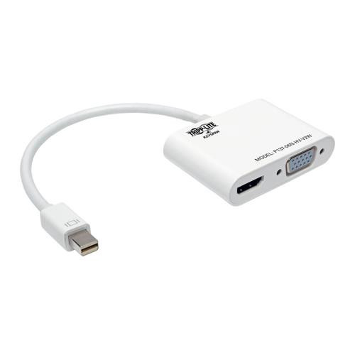 Tripp Lite  câble vidéo et adaptateur 0,2 m Mini-DisplayPort HDMI/VGA Blanc - P137-06N-HV-V2W