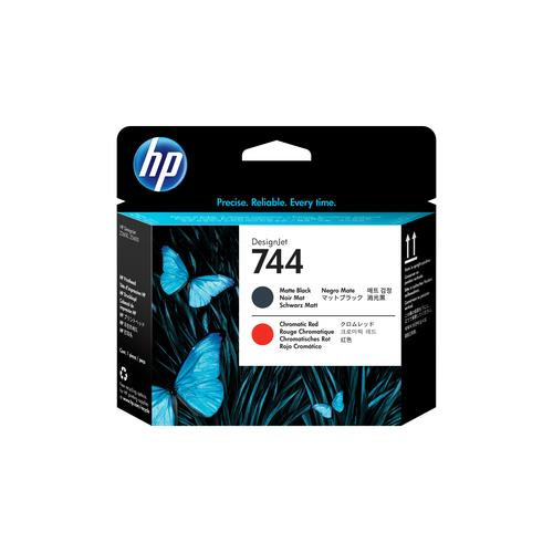 HP Tête d'impression DesignJet 744 noir mat/rouge chromatique - F9J88A