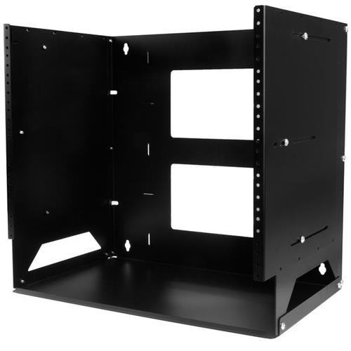 StarTech.com Rack Réseau Mural 8U à 2 Montants avec Étagère Intégrée, Rack de Données Mural avec Profondeur Ajustable pour Équipement AV/Ordinateur/IT, Petit Rack de Serveur Mural - Conforme TAA - WALLSHELF8U