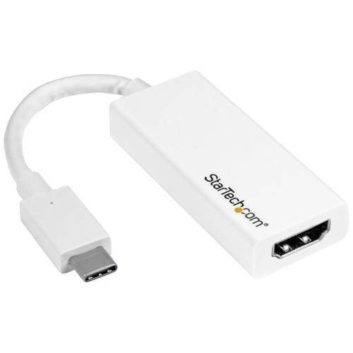 StarTech.com Adaptateur USB-C vers HDMI - 4K 60 Hz - Blanc - CDP2HD4K60W