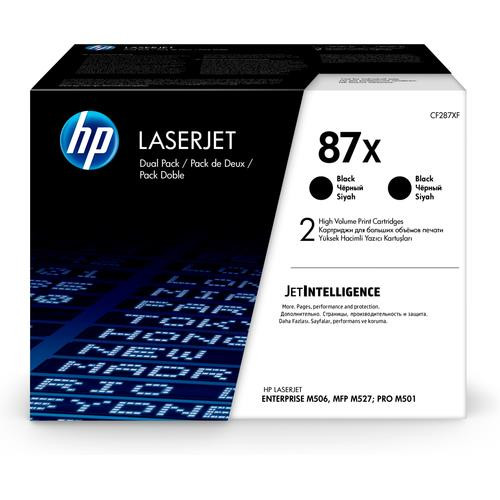 HP 87X LaserJet, lot de 2 cartouches de toner grande capacité authentiques, noir - CF287XD