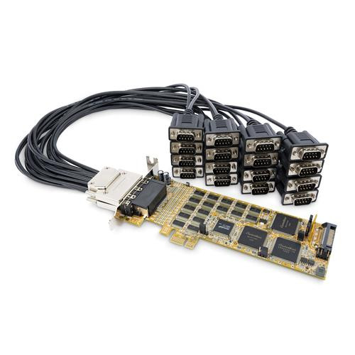 StarTech.com Carte Série PCI Express - 16 Ports DB9 RS232 - Low + Full Profile - Adaptateur Série Multiport - Carte Série PCIe - PEX16S550LP
