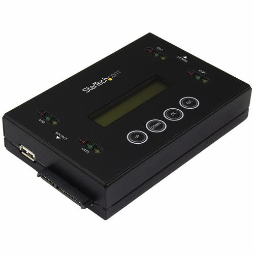 StarTech.com Duplicateur et Effaceur de Disque Dur Autonome 1:1, Cloneur et Effaceur de HDD/SSD SATA et de Clé USB, Écran LCD, Conforme à la Norme TAA, Indépendant du Système d'Exploitation - SU2DUPERA11