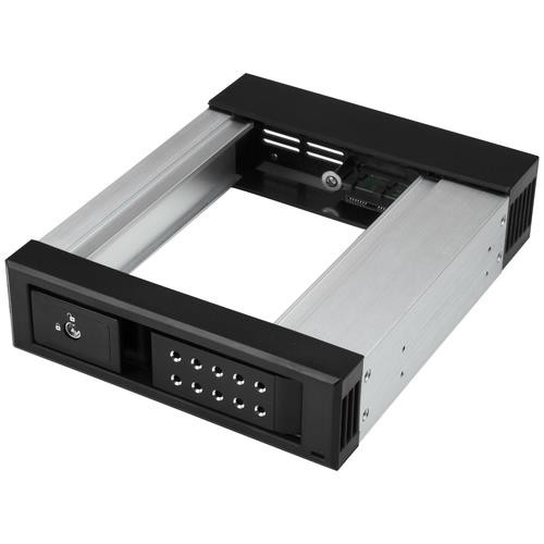 StarTech.com Rack disque dur 5,25" vers 3,5" avec échange à chaud - Backplane HDD / SSD SATA/SAS 3,5" - Sans tiroir - Aluminium - HSB1SATSASBA