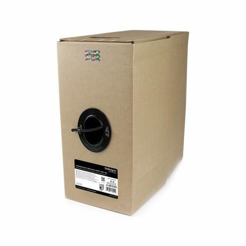 StarTech.com Câble Ethernet Cat 6 en Vrac - 304,8 m - Solide - Classé CMR - Noir - Conforme TAA - WIR6CMRBK