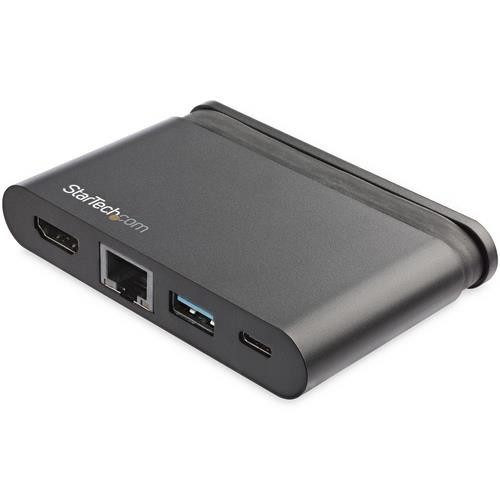 StarTech.com Adaptateur Multiport USB-C - Mini Dock USB-C avec 4K HDMI - 100W PD 3.0 Pass-Through, 1x USB-A, 1x USB-C, GbE - Station d'Accueil Portable Thunderbolt 3 & Type-C - Mac & Windows - DKT30CHCPD