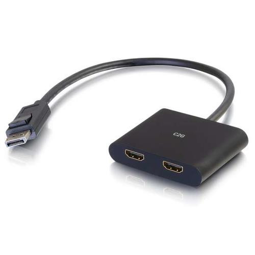 C2G  câble vidéo et adaptateur DisplayPort 2 x HDMI + USB Micro-B Noir - 54293