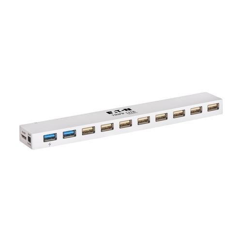 Tripp Lite  hub & concentrateur USB 3.2 Gen 1 (3.1 Gen 1) Micro-B 5000 Mbit/s Blanc - U360-010C-2X3