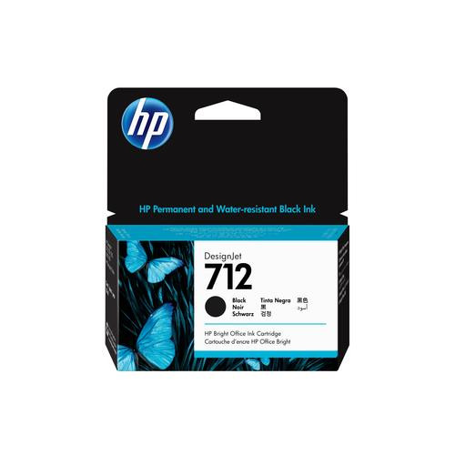 HP Cartouche d'encre DesignJet 712, noir, 38 ml - 3ED70A