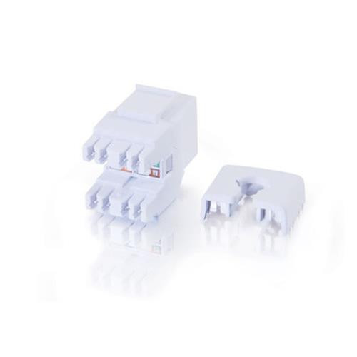 C2G Cat6 180° Keystone Jack White - 35210