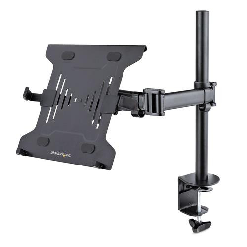 StarTech.com Support de Bureau pour Ordinateur Portable - Support PC Portable (4,5kg) - Support de Bureau pour Écran/Moniteur jusqu'à 34" (8kg) - Support Bureau VESA - Bras Ordinateur Portable Bureau - A-LAPTOP-DESK-MOUNT