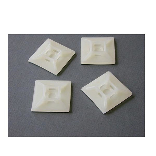 StarTech.com HC102 – Self-adhesive Cable Tie Mounts - Pkg. of 100 Blanc