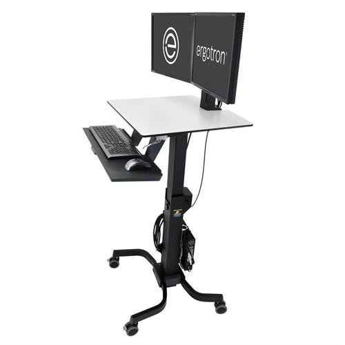 Ergotron WorkFit-C, Dual Sit-Stand Noir, Gris Ecran plat Panier multimédia - 24-214-085