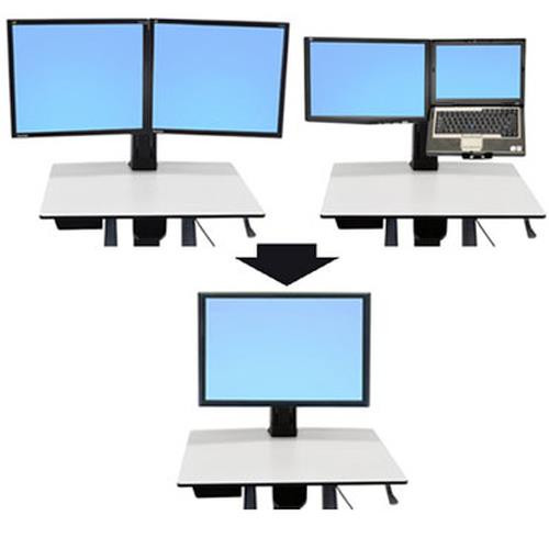 Ergotron WorkFit Convert-to-Single HD Kit from Dual or LCD & Laptop 76,2 cm (30") Bureau - 97-607
